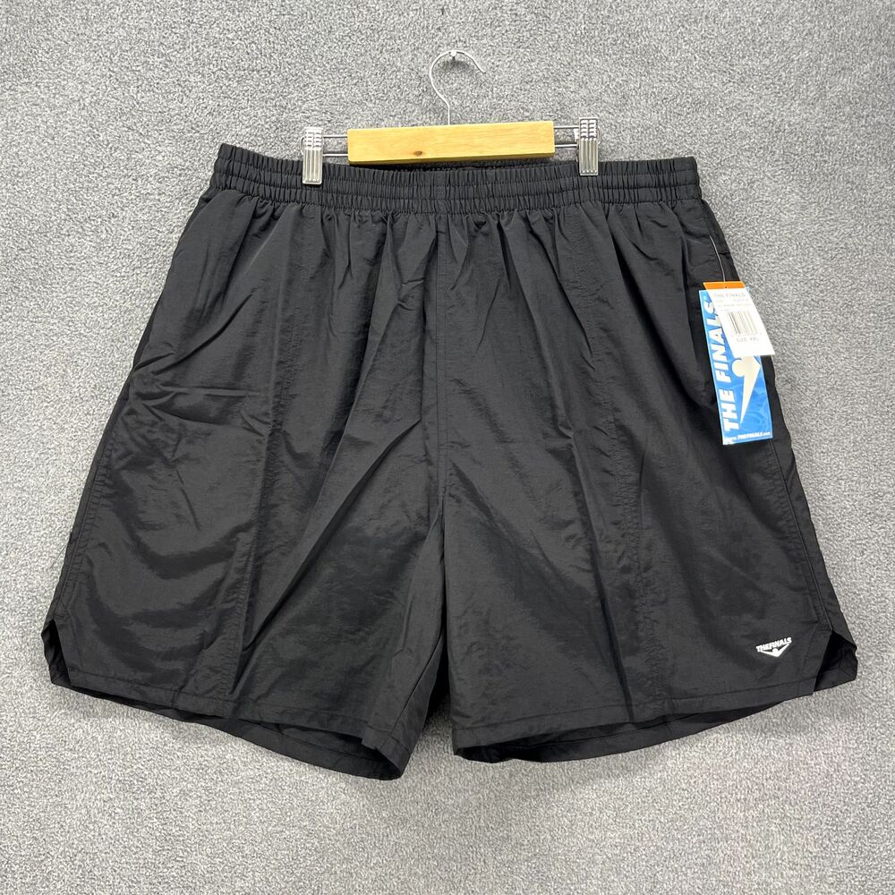 The Finals Shorts Mens‎ 2XL Black Trunk Deck Logo Lined Drawstring Swimwear